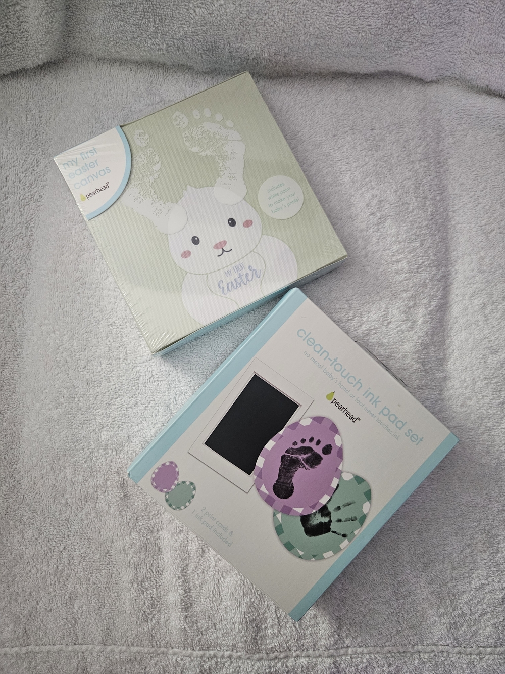 Pearhead My First Easter Canvas Art & Clean Touch Ink Pad Set Baby Keepsake NEW